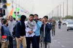 راهپیمایی حماسی جوانان عاشورایی از حرم مطهر به سمت مسجد جمکران